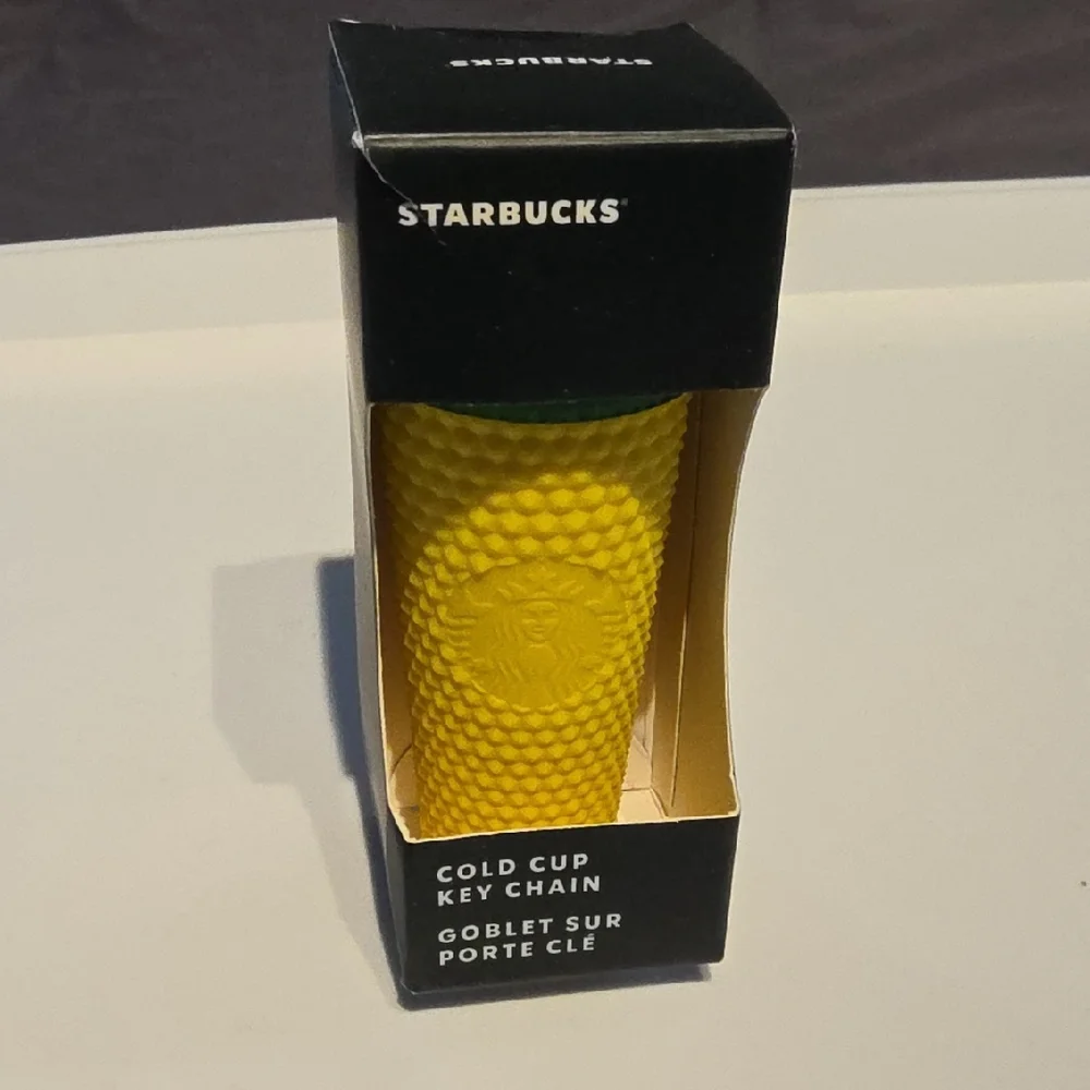 Starbucks Textured Yellow Key Chain